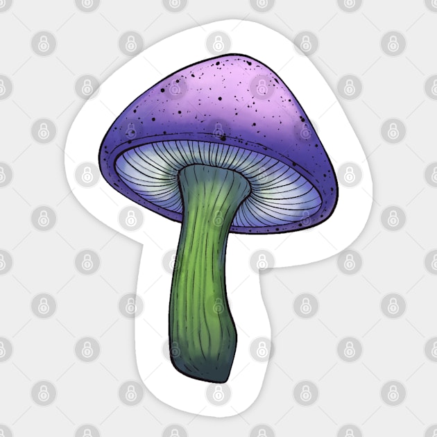 Genderqueer Pride Mushroom Sticker by AngieImagines